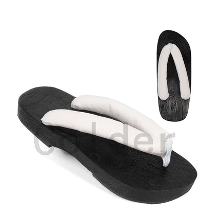 Japanese Anime Women Cosplay Geta Slippers Halloween Costume Cos Shoes Indoor Slippers Wood Clogs Summer Flip Flops Slides