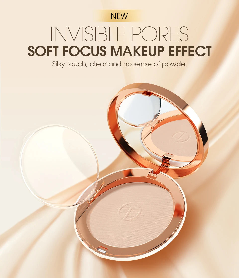 Silk Smooth Oil Control Pressed Powder Makeup Setting Powder Waterproof Long Lasting Face Powder For Flawless Matte Finish