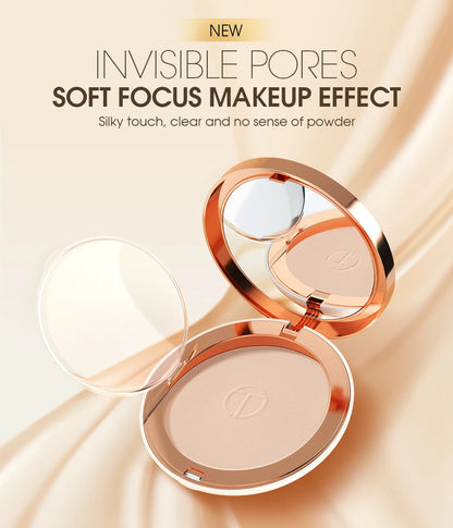 Silk Smooth Oil Control Pressed Powder Makeup Setting Powder Waterproof Long Lasting Face Powder For Flawless Matte Finish