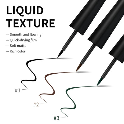 Matte Liquid Eyeliner Matte Eyeliner Waterproof and Sweat-Proof Non-Smudge Liquid Eyeliner Smooth Liquid Eyeliner
