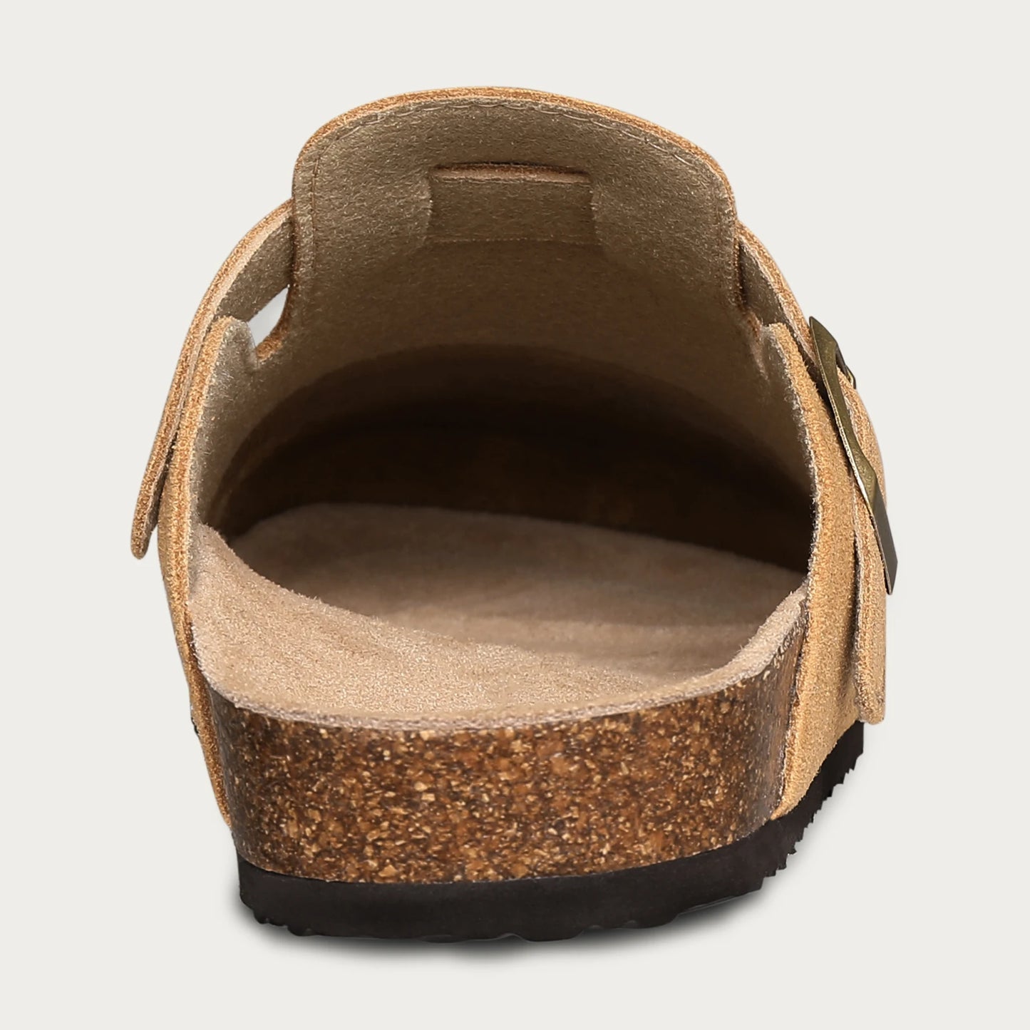 Evshine Men's Cow Suede Clogs with Arch Support Leather Mules Comfort Fashion Potato Shoe Women Cork Footbed Genuine Suede Clogs
