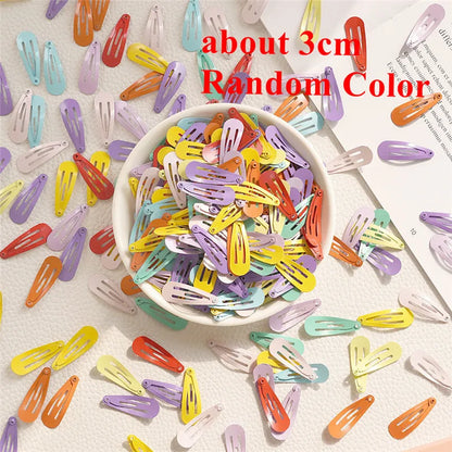 20/40Pcs Alloy Hair Accessories Children Hairpin Cartoon Animal Flower Print Dripping Hair Clips Girls Headdress Head Decoration