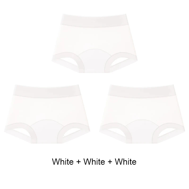 Summer Briefs Panties Women Micro Underwear Lady Ice Silk Woman Boxers Women's Shorts Transparent Linergie Sexy Panties Set Pack