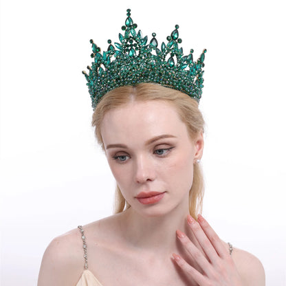 Queen Crowns For Women Crystal Princess Big Bridal Tiara Crown For Wedding Bride Pageant Miss Universe Hair Jewelry Headdress