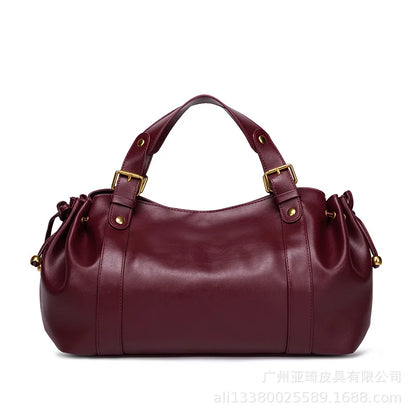 Solid Color Simple Handbag Work Commuter Fashion Women's Bag Shoulder Tote Bag Soft and Comfortable Pillow Bag