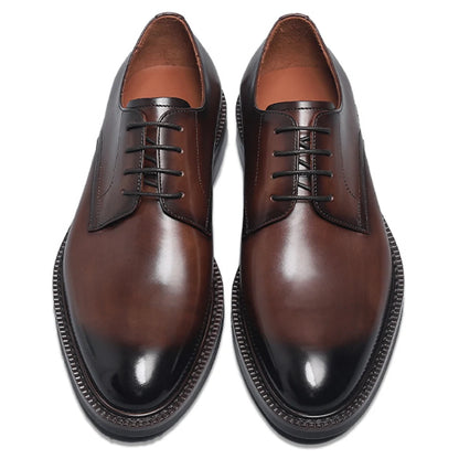 High Quality Men's Oxford Shoes Genuine Leather Office Derby Dress Shoes for Business Casual Wear