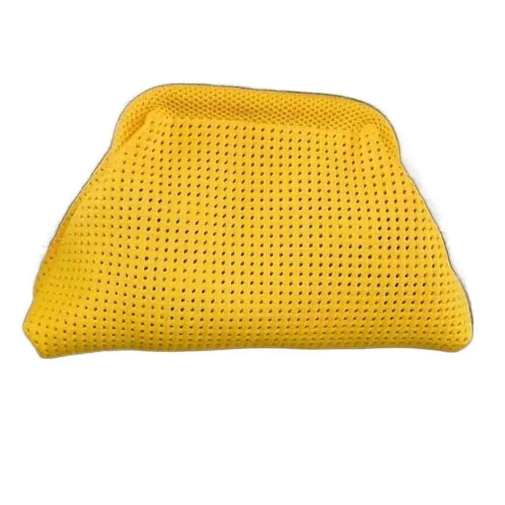 Durable Polyester Summer Beach Clutch Bag Elastic Soft Hollow Out Pouch Large Capacity Breathable Small Crochet Handbag Spring