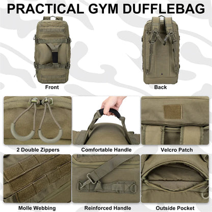 LQARMY 45L 80L Camping Backpacks Men Tactical Backpack Molle Hiking Travel Climbing Rucksack Sports Gym Duffel Bag