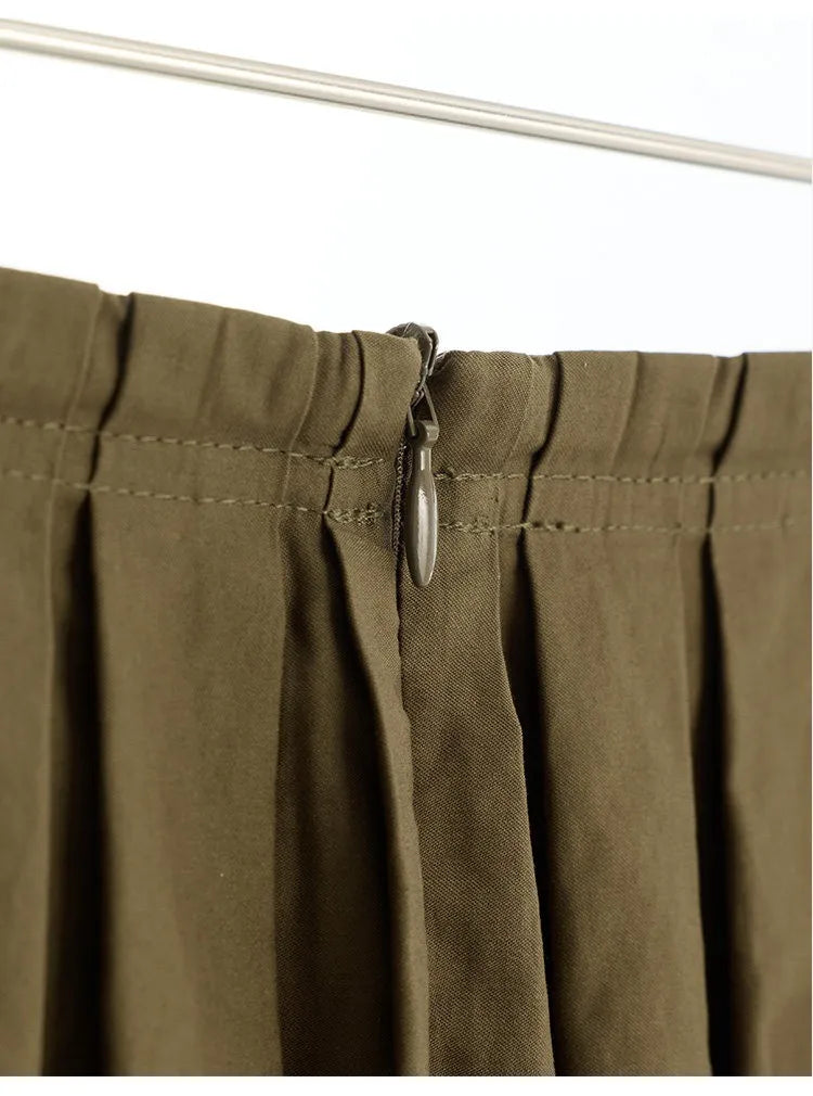 Hepburn-Style Mini Skirt~Pleated Skirt for Petite Figures, Gray-Purple 100% Cotton Umbrella Skirt, Gray A-Line Skirt, New Style for Women