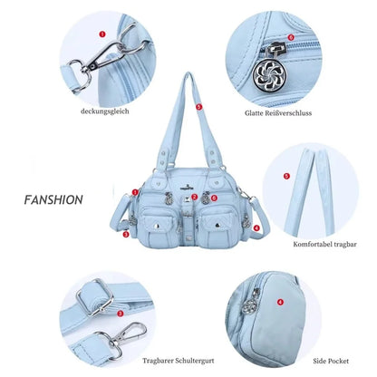 Vintage Women Handbags Satchel Top-handle Handbag PU Shoulder Bag Dumpling Pack Give Gifts Shoulder Bags Phone Money Pack