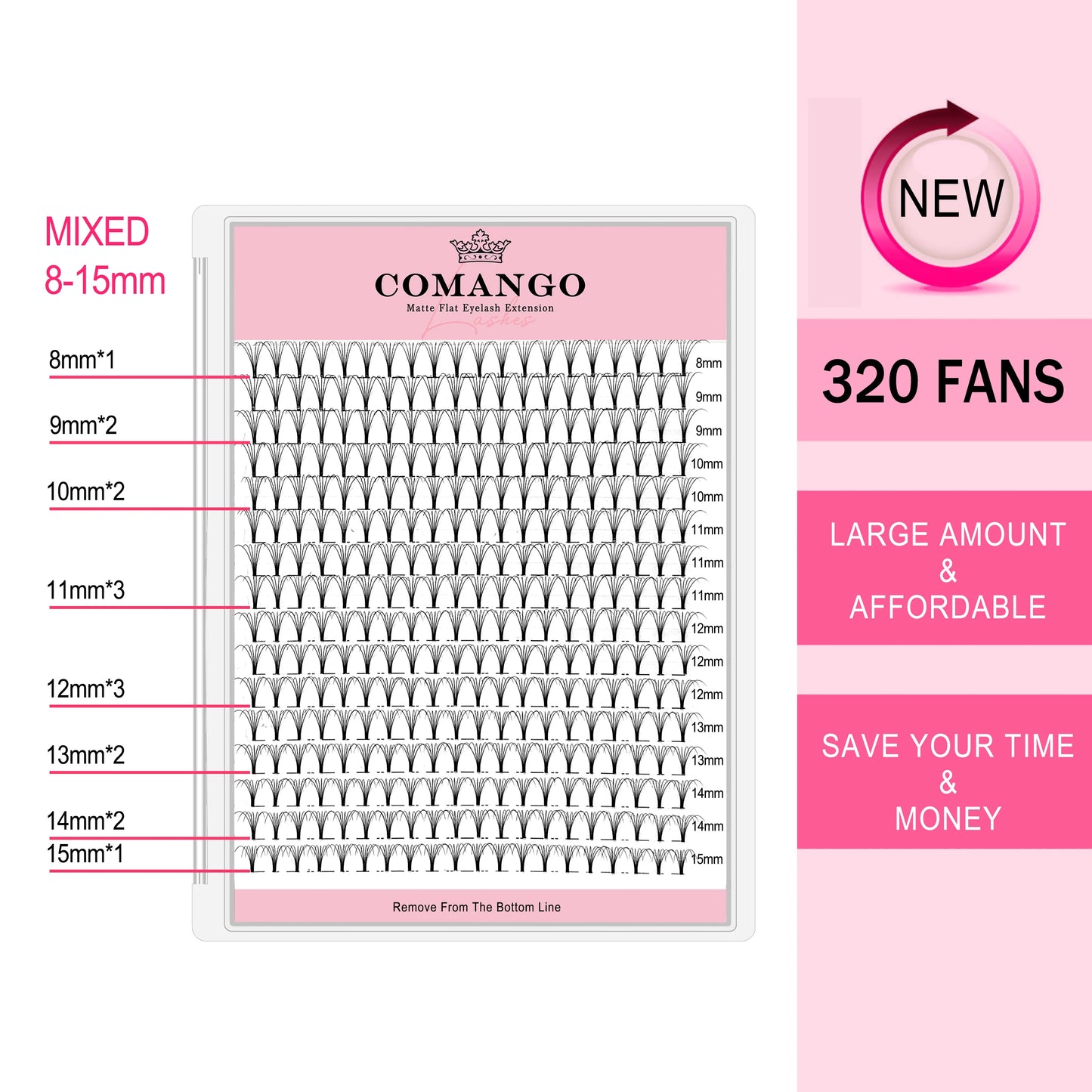 320 Fans Premade Volume Fans 3D 4D 5D 6D 8D 10D Soft Naturl Matte Eyelashes Large Capacity Cilios Individual Lash Extension