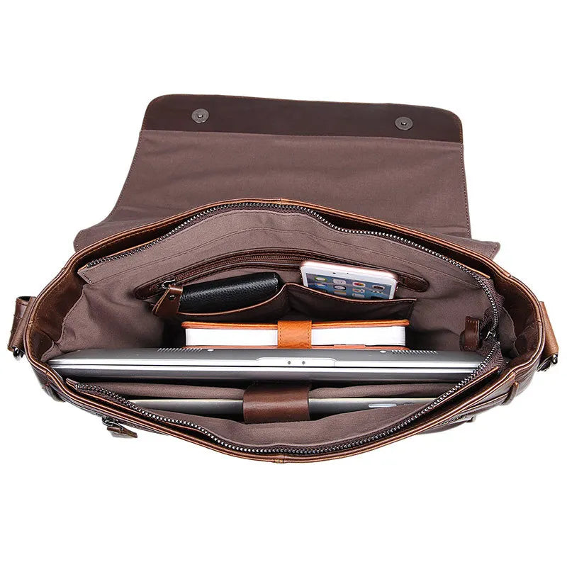 Fashion High Class Oil-Waxed Genuine Leather Shoulder Bag men Leather Messenger Bag Male Crossbody Bag Sling Leisure Bag Satchel