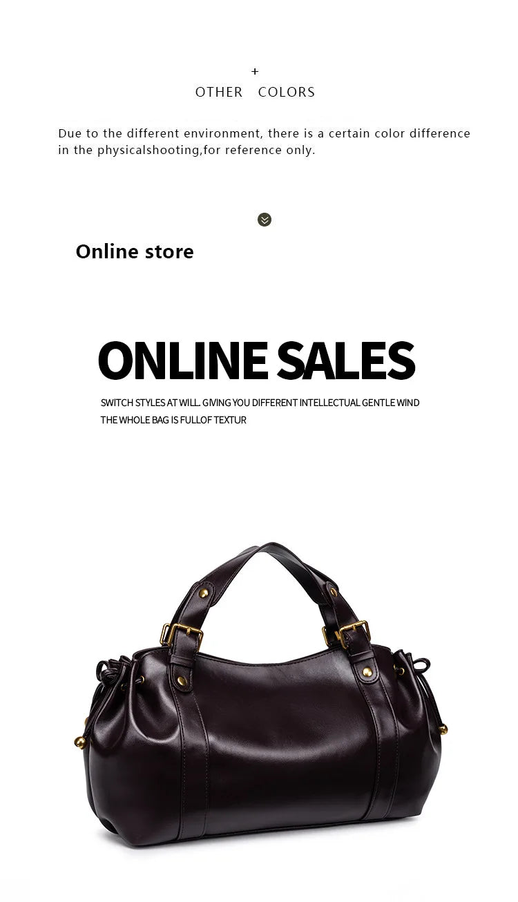 Solid Color Simple Handbag Work Commuter Fashion Women's Bag Shoulder Tote Bag Soft and Comfortable Pillow Bag