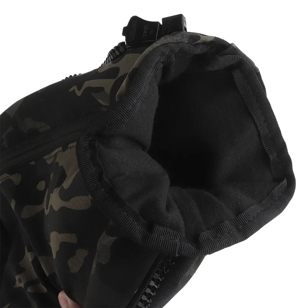 Outdoor DropPouch Muff Hand Warmer Pouch, Stowable Fanny Pack for Winter Airsoft Hunting Gear Camping Hiking Football Fishing