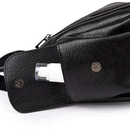 Pu shoulder bag fashionable temperament zipper opening design daily commuter handbag