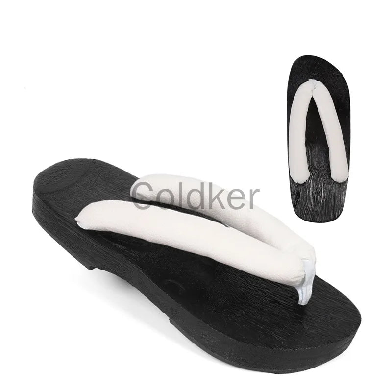 Japanese Anime Women Cosplay Geta Slippers Halloween Costume Cos Shoes Indoor Slippers Wood Clogs Summer Flip Flops Slides