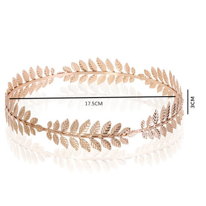 Golden Greek Goddess Crown Laurel Wreath Gold Leaf Headband for Men Circlet Toga Costume Accessories Wedding Party Supplies