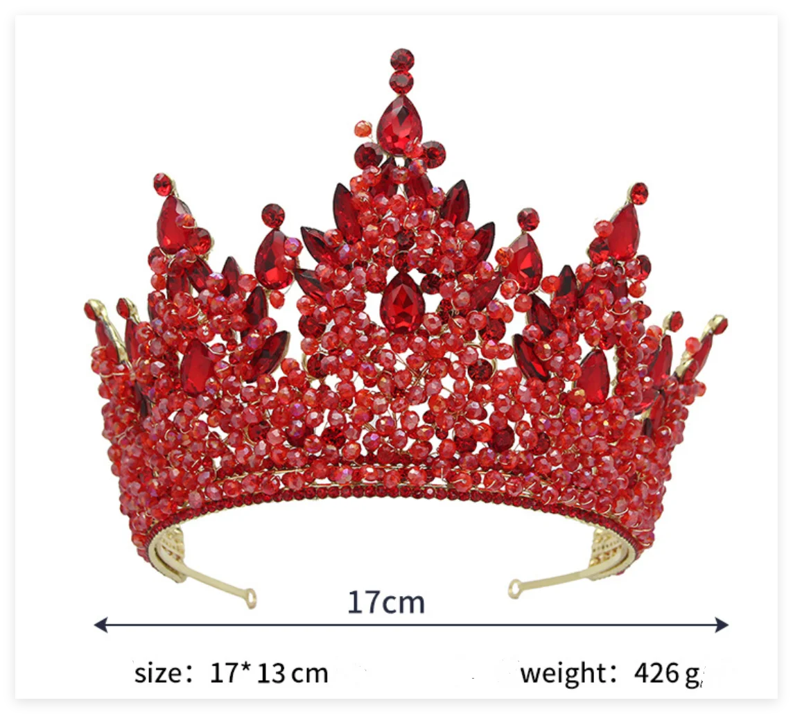 Queen Crowns For Women Crystal Princess Big Bridal Tiara Crown For Wedding Bride Pageant Miss Universe Hair Jewelry Headdress
