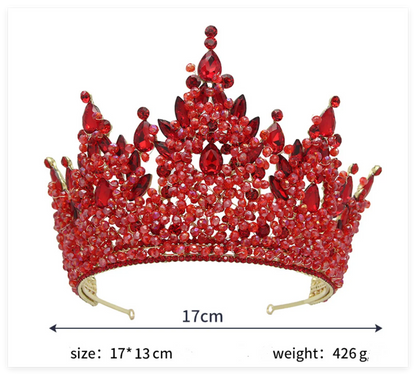 Queen Crowns For Women Crystal Princess Big Bridal Tiara Crown For Wedding Bride Pageant Miss Universe Hair Jewelry Headdress