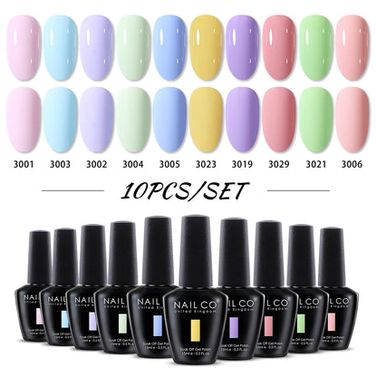 NAILCO 15ml 10/20/30pcs Nail Gel Polish 333 Colors Blue UV&LED Gel Varnish Nude Red Soak Off Semi Permanent UV Nail Gel Varnish