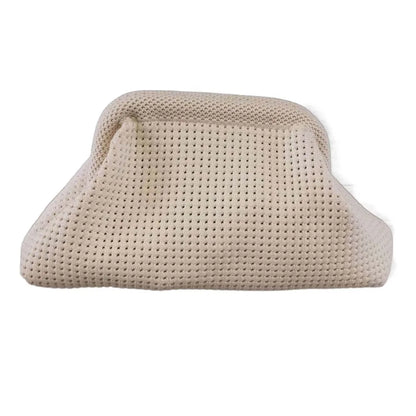 Durable Polyester Summer Beach Clutch Bag Elastic Soft Hollow Out Pouch Large Capacity Breathable Small Crochet Handbag Spring
