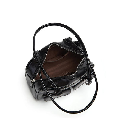 New Women's Bag Bowling Bag 2024 New Niche Joker Boston Bag Tote Bag Underarm Shoulder Bag