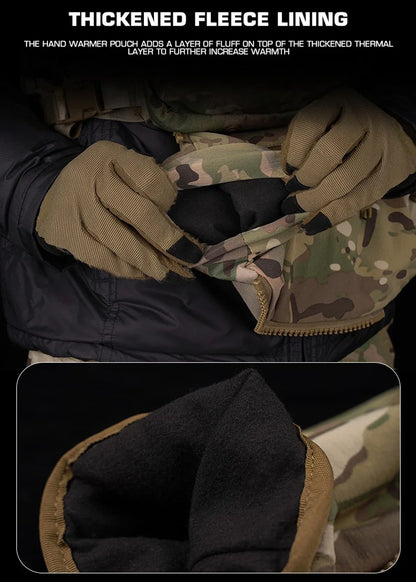 Outdoor DropPouch Muff Hand Warmer Pouch, Stowable Fanny Pack for Winter Airsoft Hunting Gear Camping Hiking Football Fishing