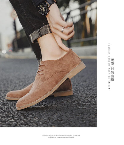 Men's Matte Leather Black/brown Casual Business Office Oxfords Formal Suede Leather Shoes for Men New Arrivals Male Derby Style