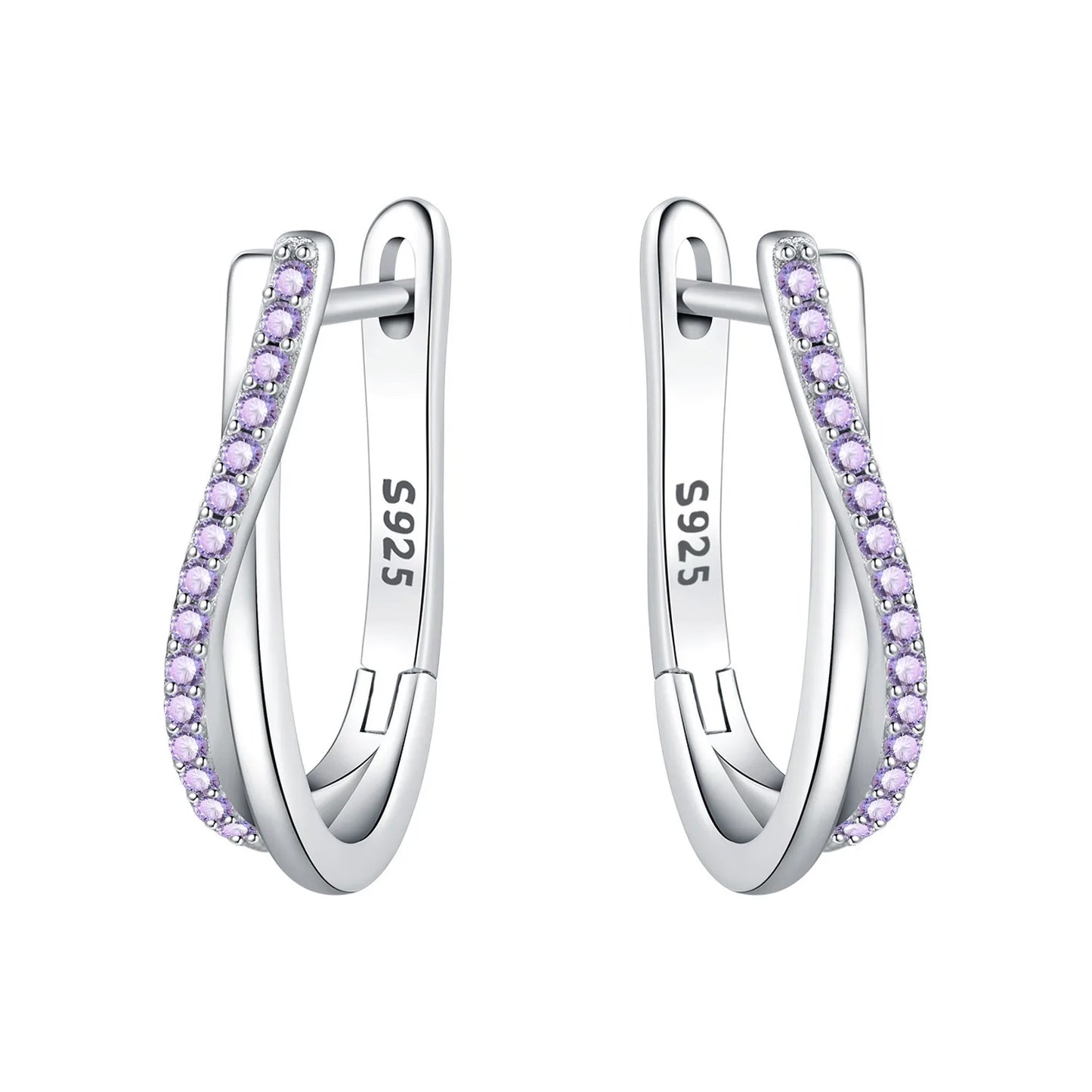 925 Sterling Silver Exquisite Multi-layer Ear Ring Jewelry Versatile Hoop Earrings For Women Jewelry Fine Birthday Party Gift