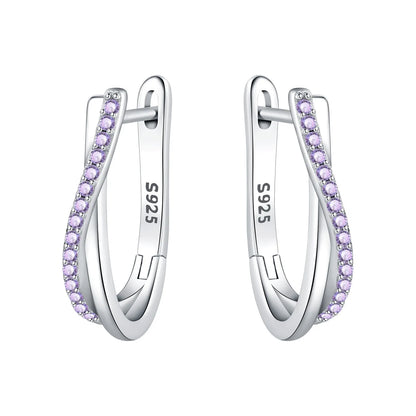 925 Sterling Silver Exquisite Multi-layer Ear Ring Jewelry Versatile Hoop Earrings For Women Jewelry Fine Birthday Party Gift