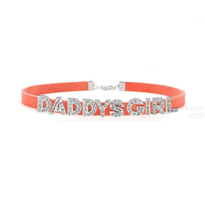 Sexy Gothic DADDYS GIRL Letters Choker Necklace Women DIY Custom Name Collar Chocker Jewelry Necklaces Customized Products Gift