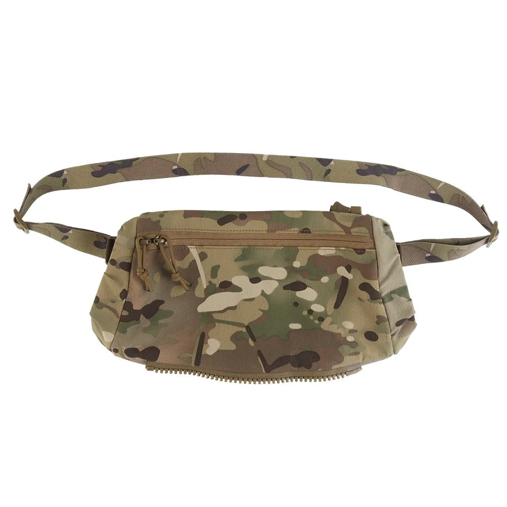 Outdoor DropPouch Muff Hand Warmer Pouch, Stowable Fanny Pack for Winter Airsoft Hunting Gear Camping Hiking Football Fishing