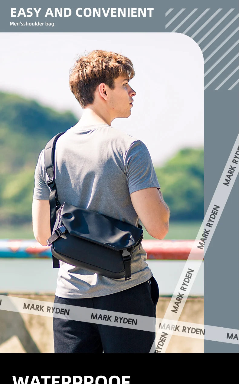 MARK RYDEN Water Repellent Messenger Bag Men Bags Shoulder Crossbody Fit 11 inch Ipad