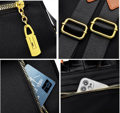 Hot Selling Solid Color Zipper Oxford Fashion Women's Backpack 2024 New Versatile Commuting Large Capacity Soft Female Back Pack