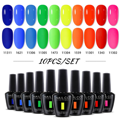 NAILCO 15ml 10/20/30pcs Nail Gel Polish 333 Colors Blue UV&LED Gel Varnish Nude Red Soak Off Semi Permanent UV Nail Gel Varnish