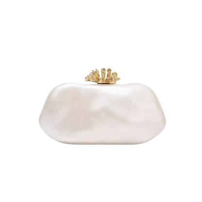 Shell party Clutch Bag women wedding evening party cute ivory pearl color Acrylic purse handbag spring summer new 2026