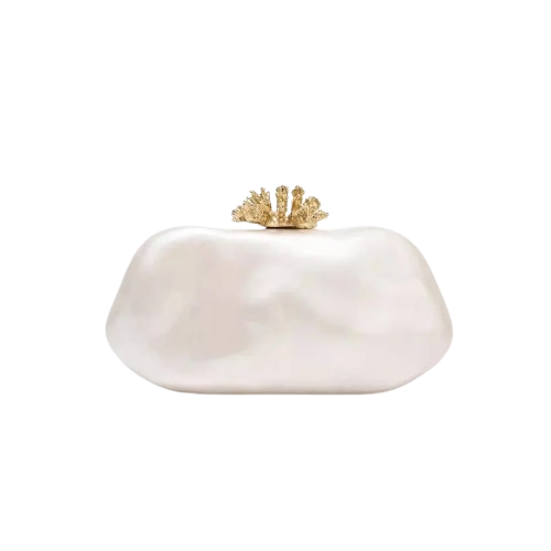 Shell party Clutch Bag women wedding evening party cute ivory pearl color Acrylic purse handbag spring summer new 2026