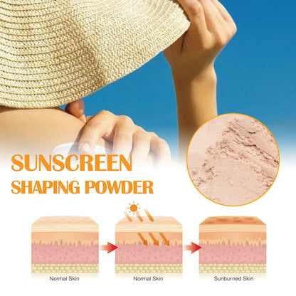 Sunscreen Loose Powder Sunblock Skin Protective Invisible Pore Solar Blocker Lasting Oil Control Light Waterproof Setting Powder
