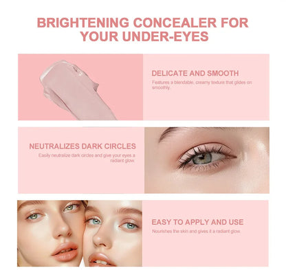 Hydrating Brightening Eye Concealer and Contour Cream, Full Coverage, Long-lasting Eye Concealer for Perfect Makeup Look