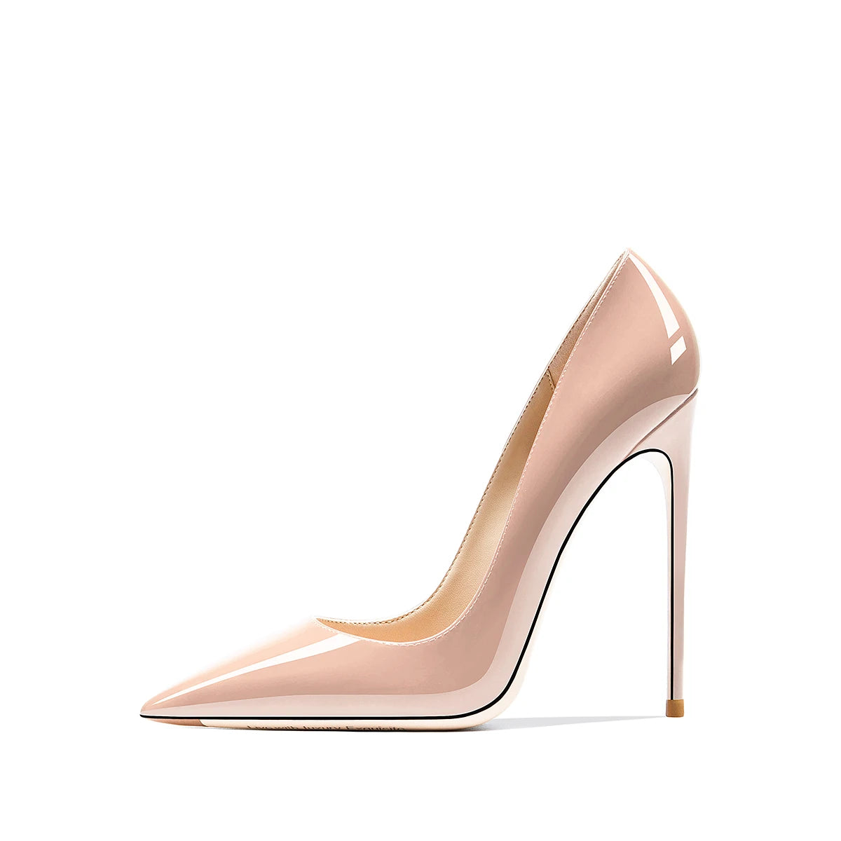 HLTINO Navy Blue Bright Shoes for Spring Summer Women Patent Leather High Heels Pointed Toe Sexy White Autumn Pumps