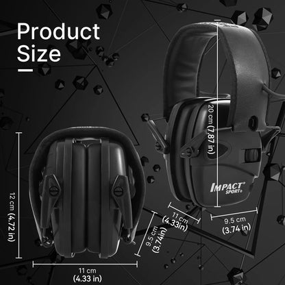 Tactical Electronic Shooting Earmuff Case Anti-noise Headphone Sound Amplification Hearing Protection Headset Foldable with Bag