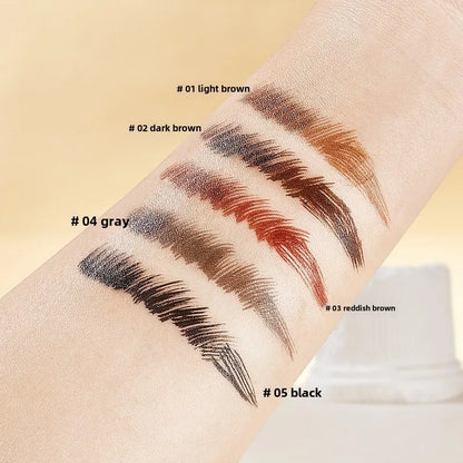 Waterproof Eyebrow Pen, Microblading Eyebrow Pencil With 4 Split Head, Natural Looking Brows Makeup ( 5 Colors)