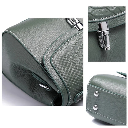 Women's Mini Bag Genuine Leather Lady Handbag Female Crocodile Pattern Crossbody Shoulder Bag Fashion Trend Small Flap Messenger