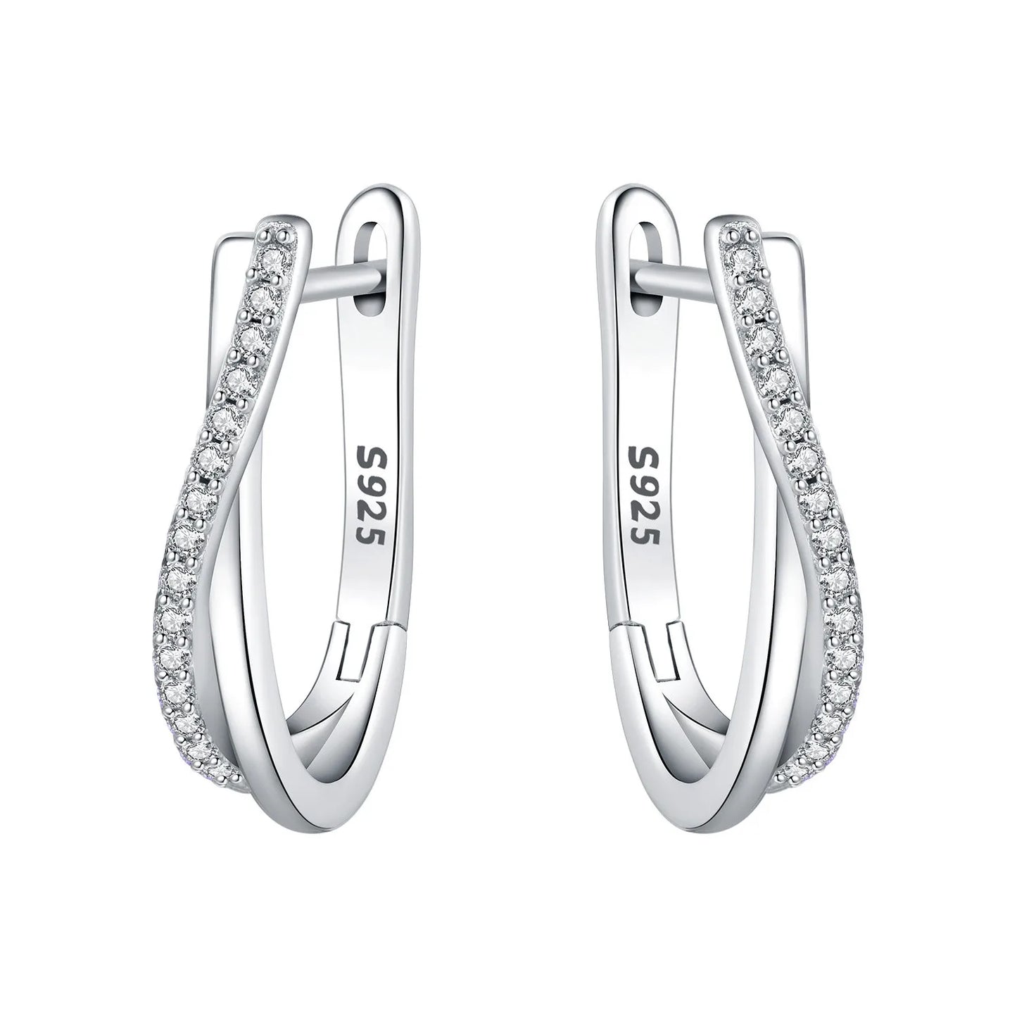 925 Sterling Silver Exquisite Multi-layer Ear Ring Jewelry Versatile Hoop Earrings For Women Jewelry Fine Birthday Party Gift