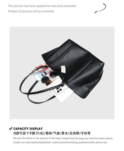 Large Capacity Tote Bag Luxury Designer Women Shoulder Bag Pu Leather Bucket Bags For Women Handbags And Purses New 2026 Shopper