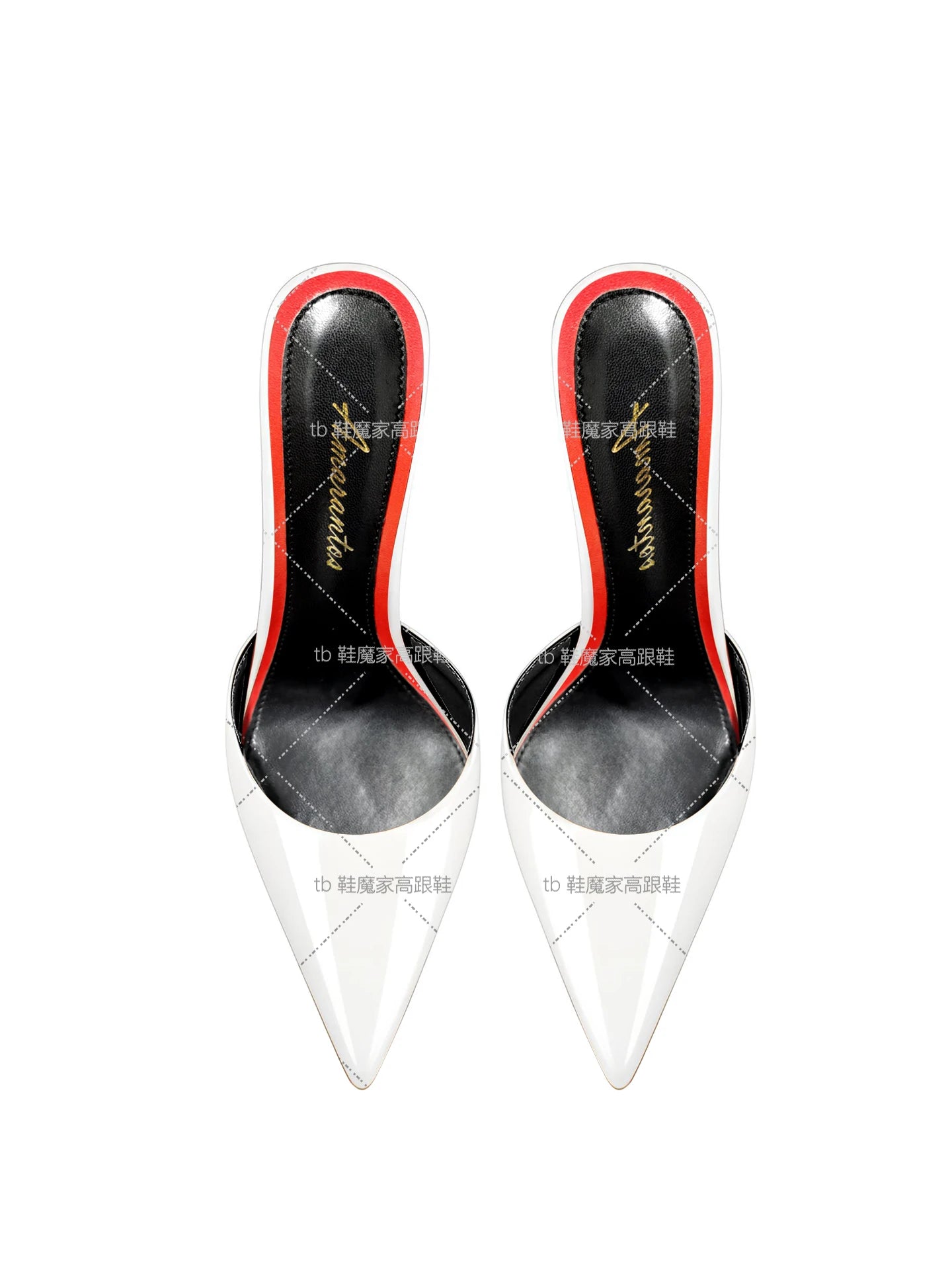 2025 New Style Baotou Sandals for Women, 12cm Pointed Red Bottom High Heels, Ultra fine Heels, Half Slippers for External Wear