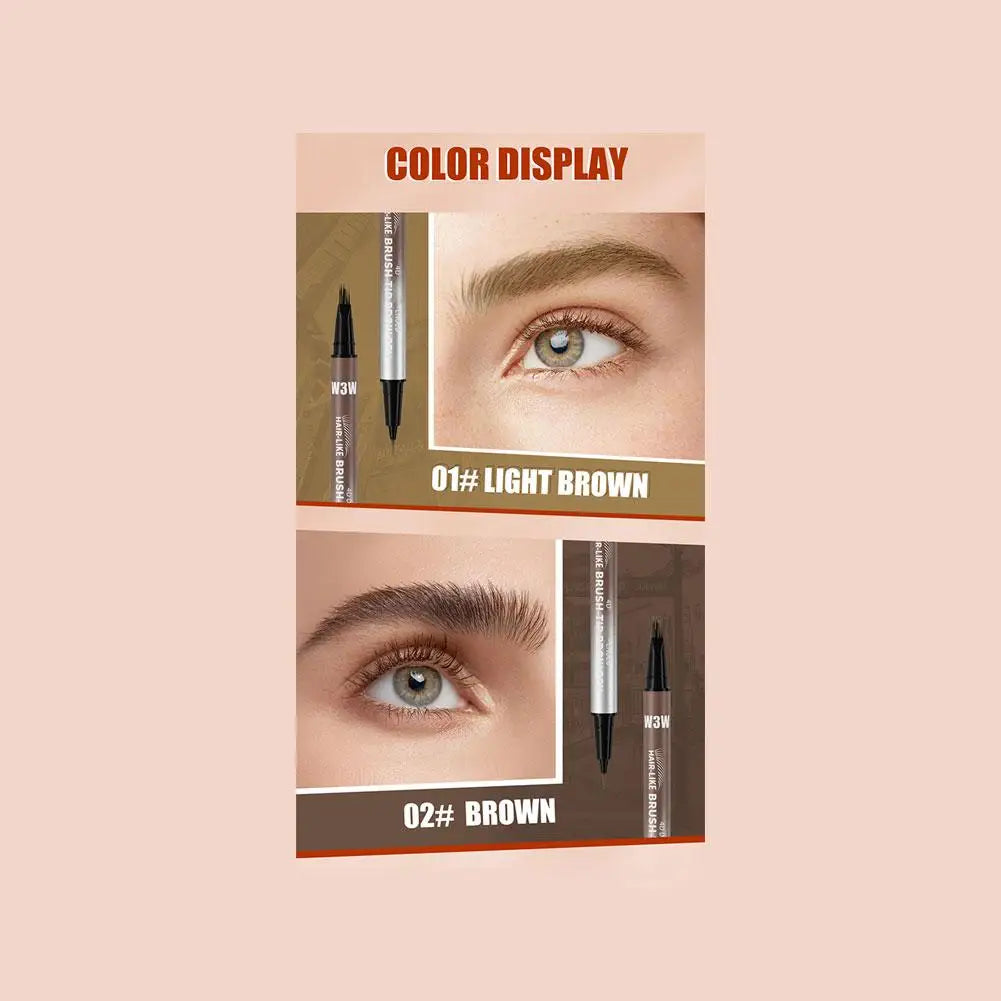NEW Hair-Like Eyebrow Pencil 4D Micro-Sculpting Dual-Ended Eyebrow Pencil and Eyeliner Long-lasting Liquid Eyebrow Pen Like Real