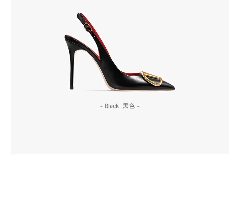 HLTINO Fahion Slingback Black Comfortable Women Summer Shoes Very High Heel Sandals 2025 Trend for Wedding Party Dress