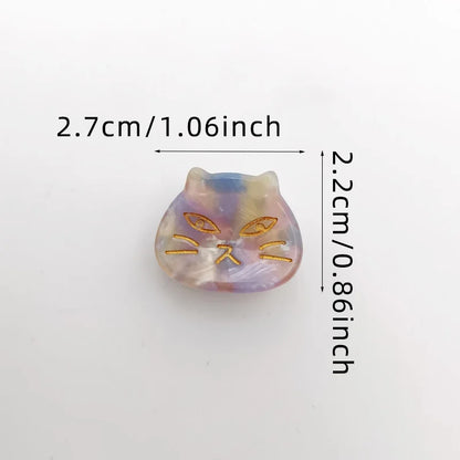 5pcs Cat Small Hair Clip for Women Hair Claw Acetic Acid Barrettes Crab Claw Clips Styling Hairpins Fashion Hair Accessories