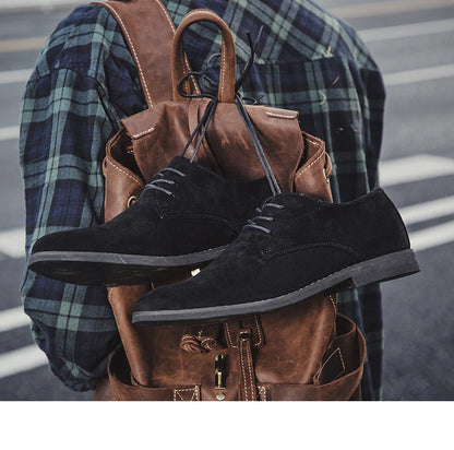 Men's Matte Leather Black/brown Casual Business Office Oxfords Formal Suede Leather Shoes for Men New Arrivals Male Derby Style